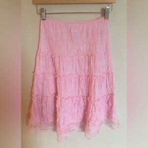 Xhilaration Crinkled Tiered Ruffle Lace Skirt